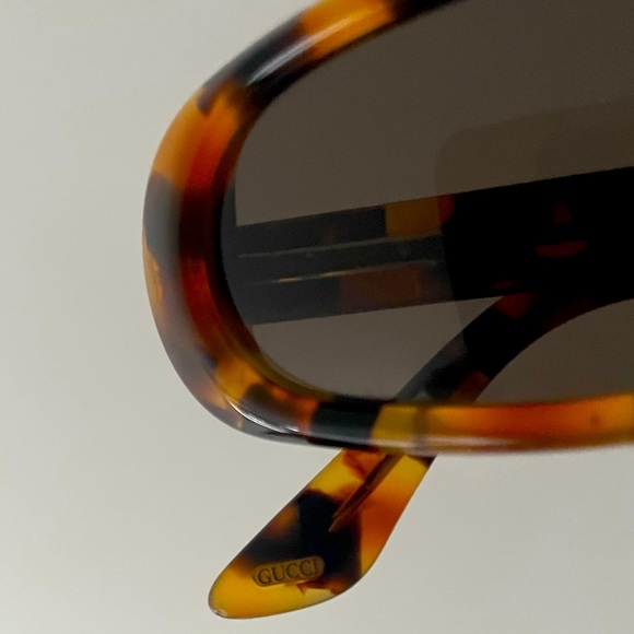 Gucci Sunglasses GG1157/S + Case Brown Tortoise Shell Oval Round 16A702 - Picture 3 of 4